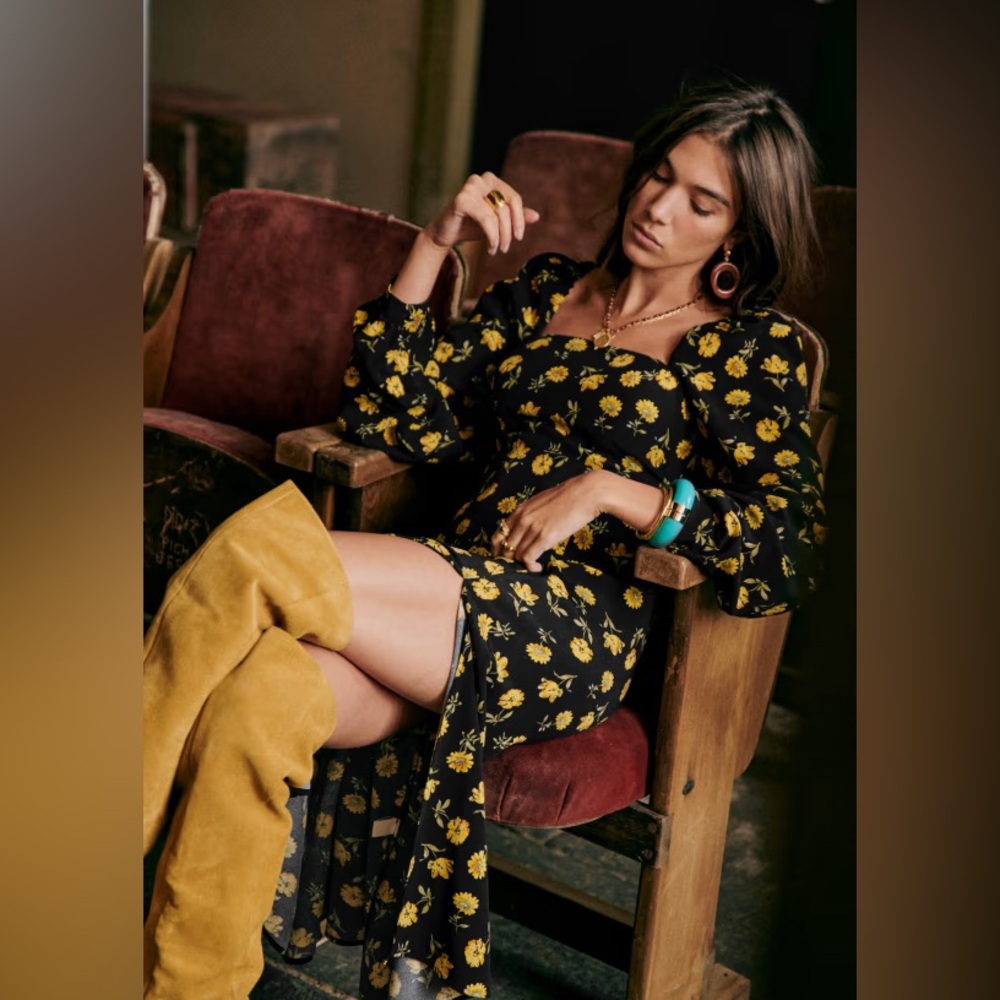 Sezane Shella Dress - Yellow Flowers
